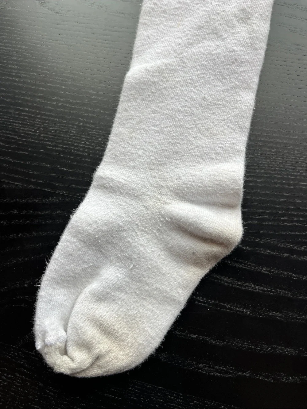 Girls Off White Knit Tights Size 7-10 Stretch Full Length Stockings
